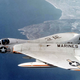 A US Marine Corps Douglas F4D-1 Skyray of Marine Fighter Squadron 115 (VMF-115) Able Eagles in flight in 1957 (US Marine Corps)